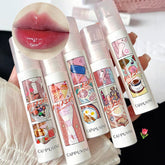 Yickyue Cute Comics Design Mirror Glass Lipstick Sexy Red Lip Tint Long Lasting Lip Makeup Velvet Lipgloss Waterproof Lip Stick Cosmetic