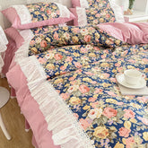 Yickyue - Aesthetic Home Decor Bedding Floral Duvet Cover Sheet Set