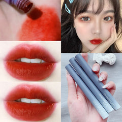 6 Colors Velvet Matte Lip Gloss Long Lasting Moisturizing Makeup Lip Galze Nonstick Cup Liquid Lipsticks Beauty Cosmetics