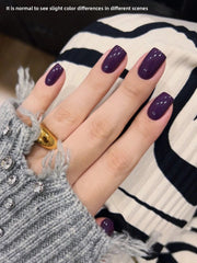 YICKYUE - 15ml Dark Purple Gel Nail Polish Starter Pure Soak Off No Wipe Nail Gel Polish Suitable For All Seasons