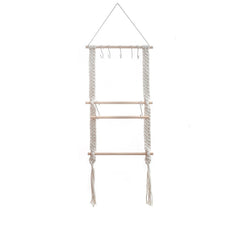 Macrame Wall Hanging Shelf Kitchen Storage Organizer Bohemian Wall Decor Macrame Shelves Household Items Bathroom,Living Room