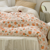 Yickyue Peach + Orange + Teddy Fleece Blankets