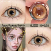 YICKYUE - 1Pair Newly Lenses Colored Contact Lenses with Prescription Myopia Lenses with Degree 0~-8 Blue Lenses Fast Shipping