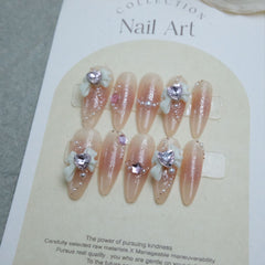 Diamond Butterfly Handmade Press On Nails