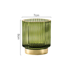 Nordic Gilt Glass Pen Holder Storage Bucket Thickened Table Lipstick Makeup Brush Organizer Jewelry Storage Box Vase Storage Box