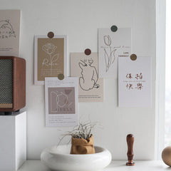 W&G Ins Wall Cards 15pcs Text Nordic Decoration Card Wall Bedroom Postcard Photo Frame Painting Wall Sticker Home Decoration