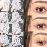 Yickyue 3D Diamond Nail Charms Crystal Tattoo Sticker Glitter Eyeliner Eyebrow Makeup Face Eyes Temporary Tattoo Rock Nail Rhinestone