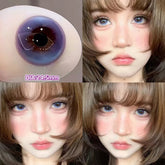 YICKYUE - 2pcs Beauty Pupils Natural Violet Lens Prescription Colored Contact Lenses for Eyes Myopia Eye Color Lenses Blue Lenses