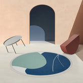 Round Rug Morandi Nordic Ins Style Living Room Carpet Computer Chair Floor Mat Bedroom Carpets Children's Bedroom Bedside Rugs