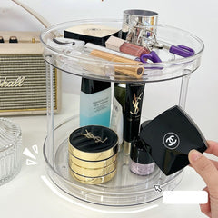 Desktop Rotating Storage Rack Organizer Multi-layer Acrylic Cosmetic Jewelry Storage Rack Makeup Display Stand Kitchen Organizer