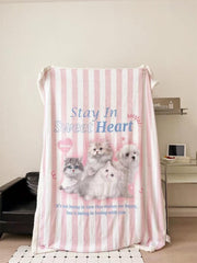 Yickyue Cute Animals Printed Sherpa Blanket