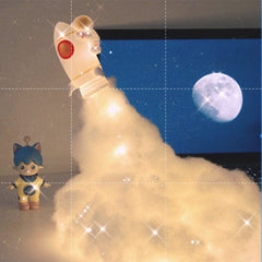 W&G Creative DIY Rocket Astronaut Cloud Light Astronaut Atmosphere Lights Desktop Decoration Atmosphere Lights Ornamens