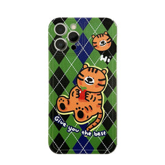 2022 tiger cute silicone shockproof conque for iphone 12 mini 7 8 plus x xr xsmax 11 13 pro max cartoon animal phone case capa
