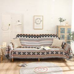 Nordic retro sofa blanket cover sofa towel knitted dust cover livingroom decor geometric bedspread picnic blanket boho rug