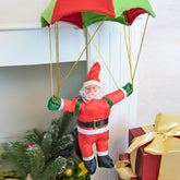 Yickyue Climbing Santa Claus Ladder Rope Hanging Doll with Parachute Christmas Tree Pendant Home Ornaments Decoration New Year Gift