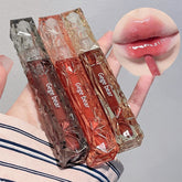 Yickyue New Glossy Mirror Lip Glaze Crystal Is Drilled, And The Glossy Lip Gloss White Colorfast. Lip Makeup Girls Korean Makeup 2023
