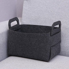 Collapsible Felt Storage Basket Foldable Bin Organizer with Handles Dirty Clothes Basket Toy Storage Box Sundries Storage Basket