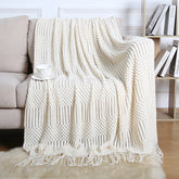 Yickyue Summer Nordic Tassel Sofa Blanket Cover Blanket Air Conditioning Lunch Break Nap Blanket Hotel Bed Set Flag Bed Tail Blanket