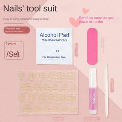 YICKYUE - Nailover xury Handmade High-End Wear Armor Blooming Popular Color Gradient Magic Mirror Effect Powder press-on nails for fingers