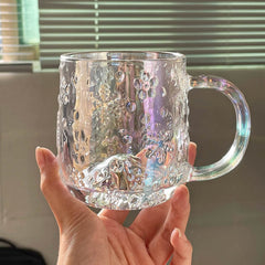 YICKYUE - Cute Christmas Mug Gift Glass Cup For Coffee Tea Wine Milk Beer Drinking Glasses Clear Water Cup Heat Resistant Drinkware 340ml