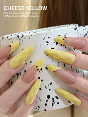 YICKYUE - 1pc 15ML Cheese Yellow Gel Nail Polish Unscented Soak Off UV LED Formula, Popular Green Shades, Perfect Gift For Spring