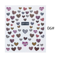 Valentine's Day Flowers Rose Red Black Sliders Adhesive Decoration Nail Art Stickers Russian Design 3D Adhesive Slider Decals