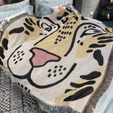 Yickyue European sofa blanket throw home decor tiger sofa towel Hotel Inn boho decorative leisure blanket for beds cover tapestry rug