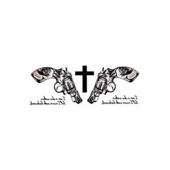 Sexy Black Cross Waterproof Temporary Tattoo Stickers For Women Men Body Art Fake Tatto Lady Decals