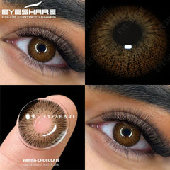 YICKYUE - Fashion Color Contact Lenses for Eyes 1pair Blue Eye Lenses Gray Contacts Cosmetic Contact Lenses Yearly Color Eye Lens