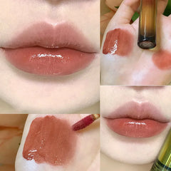YICKYUE - Mirror Lipstick Water Lip Gloss Waterproof Long Lasting Glass Lip Glaze Fashion Sexy Red Lip Makeup Portable Cosmetic