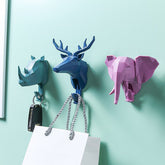 Animal Hook Hanger Strong Paste Storage Rack Home Decoration Key Hook Wall Sticker Universal Kitchen Bathroom Tool Creativity