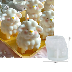 YICKYUE - Sheep Aroma Candle Silicone Mold DIY Cute Pet Diffuser Stone Handmade Soap Accompaniment Mold Home Decor