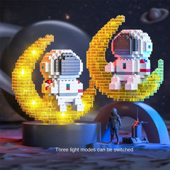 Small building blocks Space Station Moon Rocket Shuttle Satellite Astronaut Figure Small Bricks Toys for Children Gifts