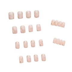 24pcs/box Detachable Fake Nails Set Fresh Florets Full Nail Art Tips Beauty Nail Artificial False Nails Tips With Wearing Tools