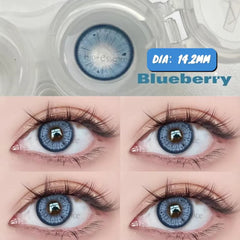 YICKYUE 2Pcs Colored Contact Lenses Purple Big Eyes Yearly Cosplay Blue Green Cosmetic Contact Helloween Soft Makeup Pupils