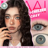 YICKYUE NEW Color Contact Lenses Natual Colored Pupils Makeups Colored Lens Beauty Green Contact Lenses 14.2mm Black Contacts Lens