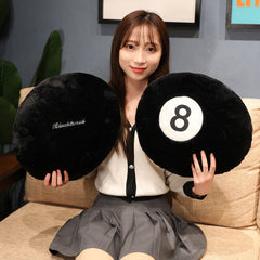 35/50CM Simulation Billiards 8 Ball Plush Pillow Stuffed Soft Toy Eight Balls Pool Players Home Decor Indoor Sport Creative Gift