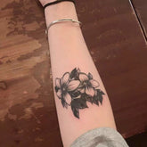Waterproof Temporary Tattoo Black Sketch Flower Body Art Fake Tattoo Flash Tatto Arm Leg Female Male