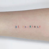 Waterproof Temporary Tattoo Stickers Colorful Alphabet Female Wrist Arm Flash Tattoo