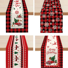 Christmas Tree Pine Needles Candy Bow Table Runner Wedding Decor Table Cover Christmas Decoration Holiday Party Tablecloth
