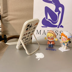 Korean cute Cartoon Dog Rabbit chair bracket soft case for iPhone 13 12 11 Pro Max X XS XR lovely Folding stand cover shockproof