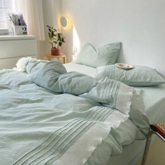 Home Textile Museum Spring Pure Cotton Pure Color Simple Series Pastoral Style Beddings Quilt Cover