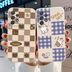 Cute Bear Case For Samsung A52S 5G A51 A12 A02 A32 A72 A71 A50 A30S M12 M02 Case Soft Funda Samsung S20 FE S21 Ultra Plus Cover