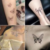 YICKYUE - 24pcs Butterfly Tattoo Stickers Waterproof Long Lasting Clavicle Sexy Arm Simulation Dark Tattoo Stickers
