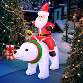 Yickyue 6FT Inflatable Christmas Decoration for Home Outdoor Xmas Party Santa Claus Decor Garden Yard Decoration