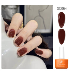 YICKYUE - 7ml Jelly Gel Nail Polish Sheer Red Brown Soak Off UV/LED Nails Art Varnish For Manicure beautylux vernis semi permanent