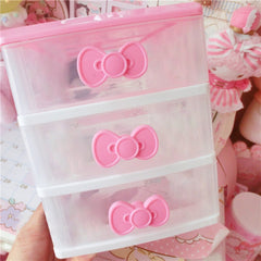 Storage Boxes Cosmetic Storage Drawer Jewelry Storage Boxe Desktop Organizer Makeup Storage Case Cute Desktop привет котен