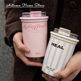 YICKYUE - Original Coffee Companion Cup Insulated Cup Cold Insulation Car Mounted Stainless Steel with Water Bottle