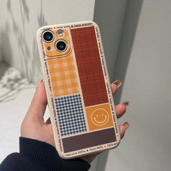 Label smiley cute shockproof silicone soft phone case for iphone 12 mini pro max 11 13 promax 7 8 plus x xr xsmax cartoon smile