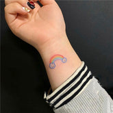 Waterproof Temporary Tattoo Sticker Rainbow Color Hyuna Wind Cloud Rainbow Design Body Art Fake Tattoo Flash Tattoo Wrist Female